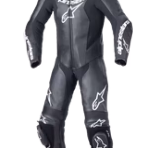 Youth Gp Plus V2 One Piece Leather Suit Black Grey